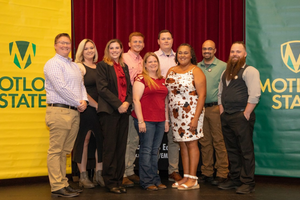 Left to right: Ashley Welcome, Taylor Mitchell, Katrina Cherry, Jacob Wrisner, Jamie Lamb, Cameron Hawkins, Hayley Corn, Levi Coles, James Richard