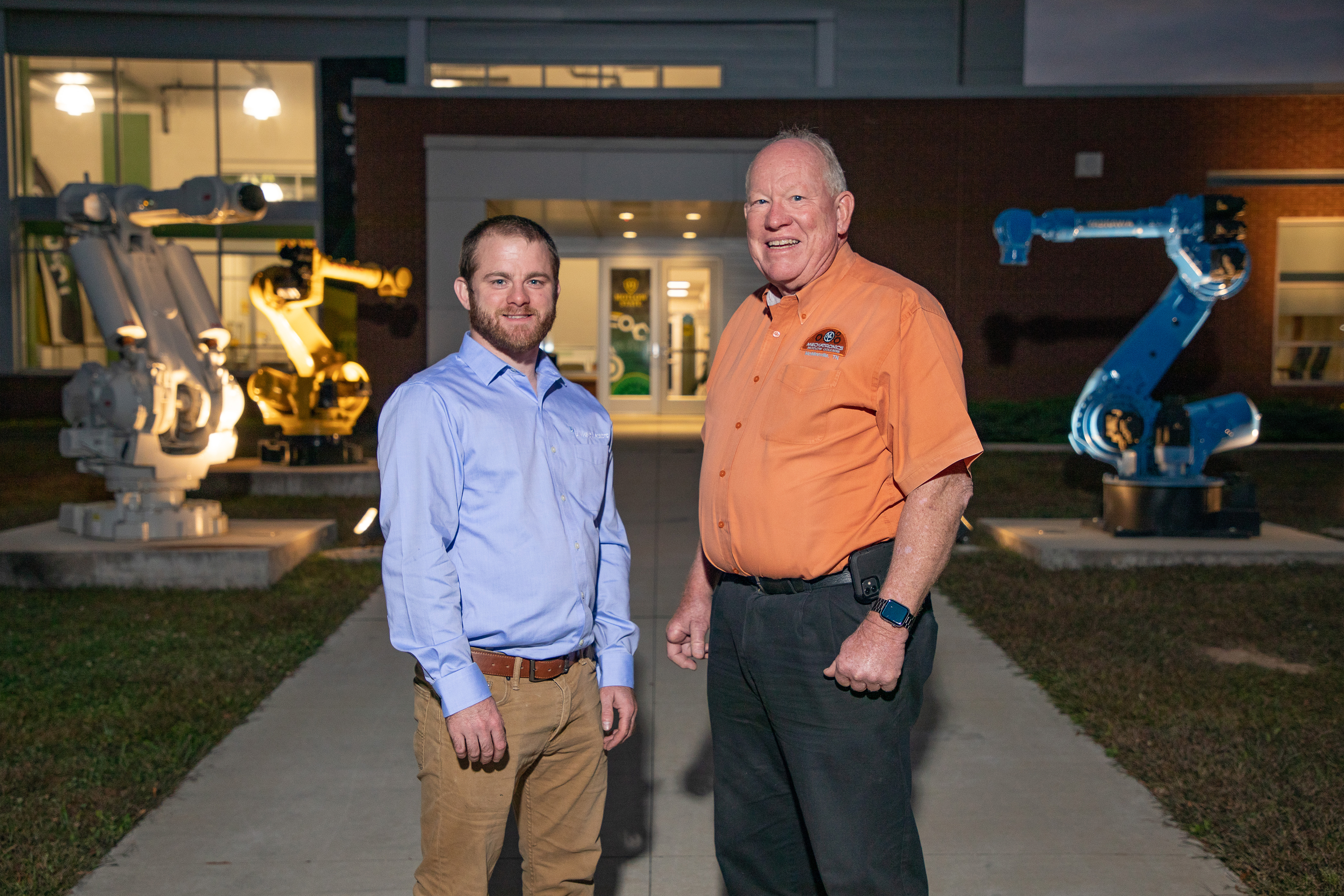 LeGrand Sommers with Executive Director of Motlow's ARTC Larry Flatt outside of Motlow’s ARTC.