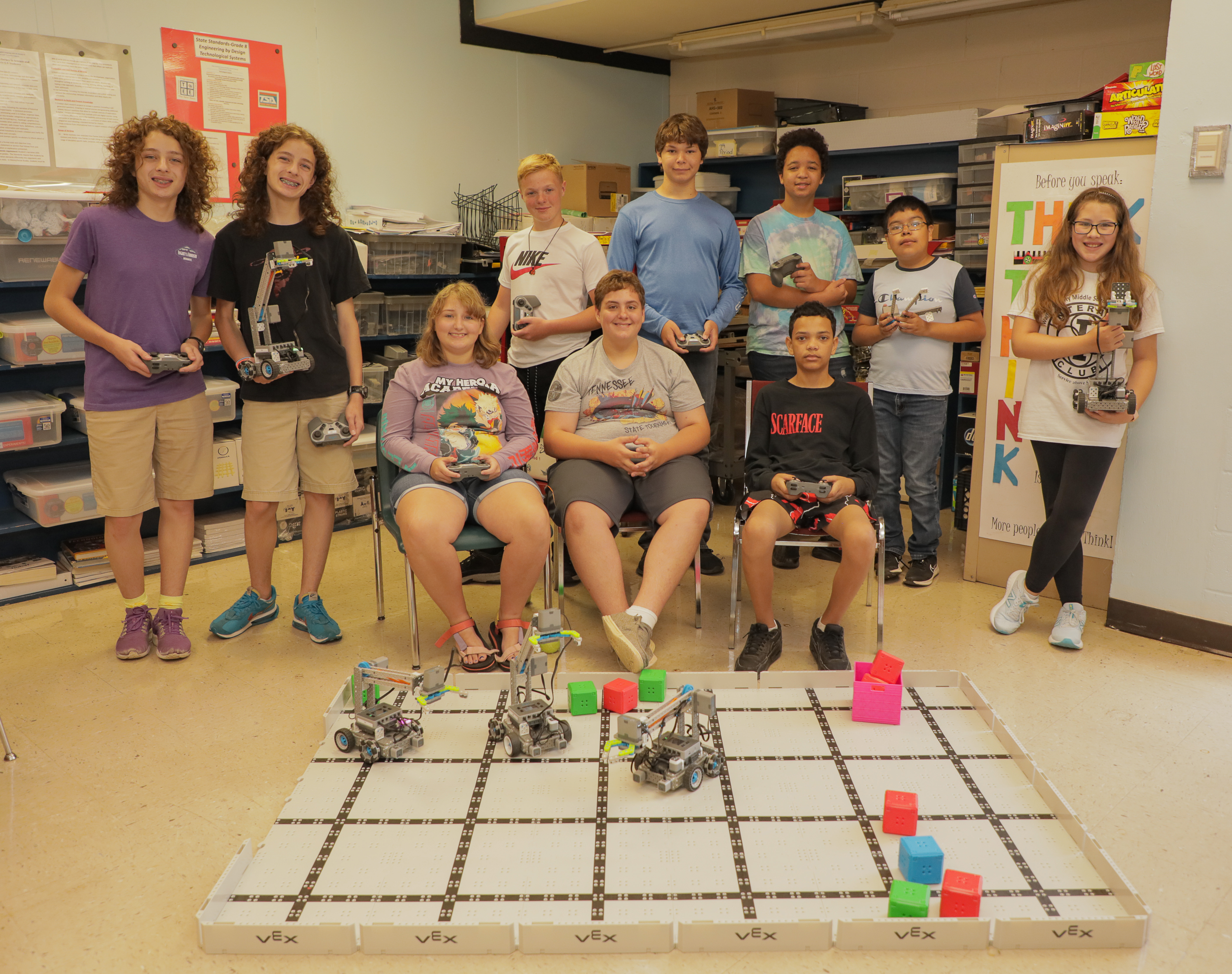 Seated left to right: Payton Smith, Kyle Smith, and Laike Cox; Standing left to right: Tage Moore, Takota Moore, Kolton Wood, Grady Collier, Jacori Scales, Cristian Morales, and Annelize Gribble.