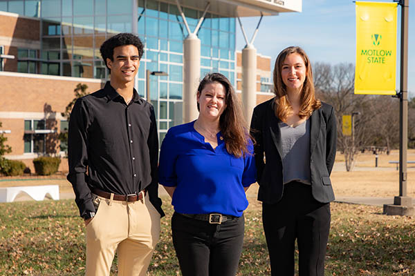 Pictured from left to right: Nick Harris, Catherine Cleveland, and Aubrey Penney.